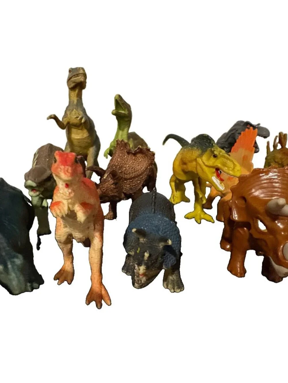 Mixed Lot of 13 Plastic Dinosaurs Toy Figures
